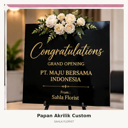 Papan Bunga Akrilik Tabanan